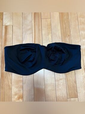 Black Strapless Bra 40DDD underwire no padding minimizer